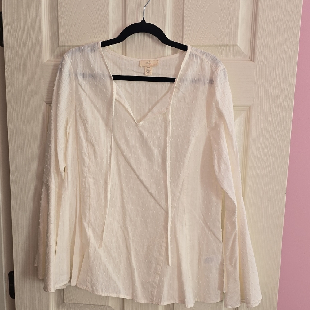 Cupio Ivory Textured Women's‎ Blouse